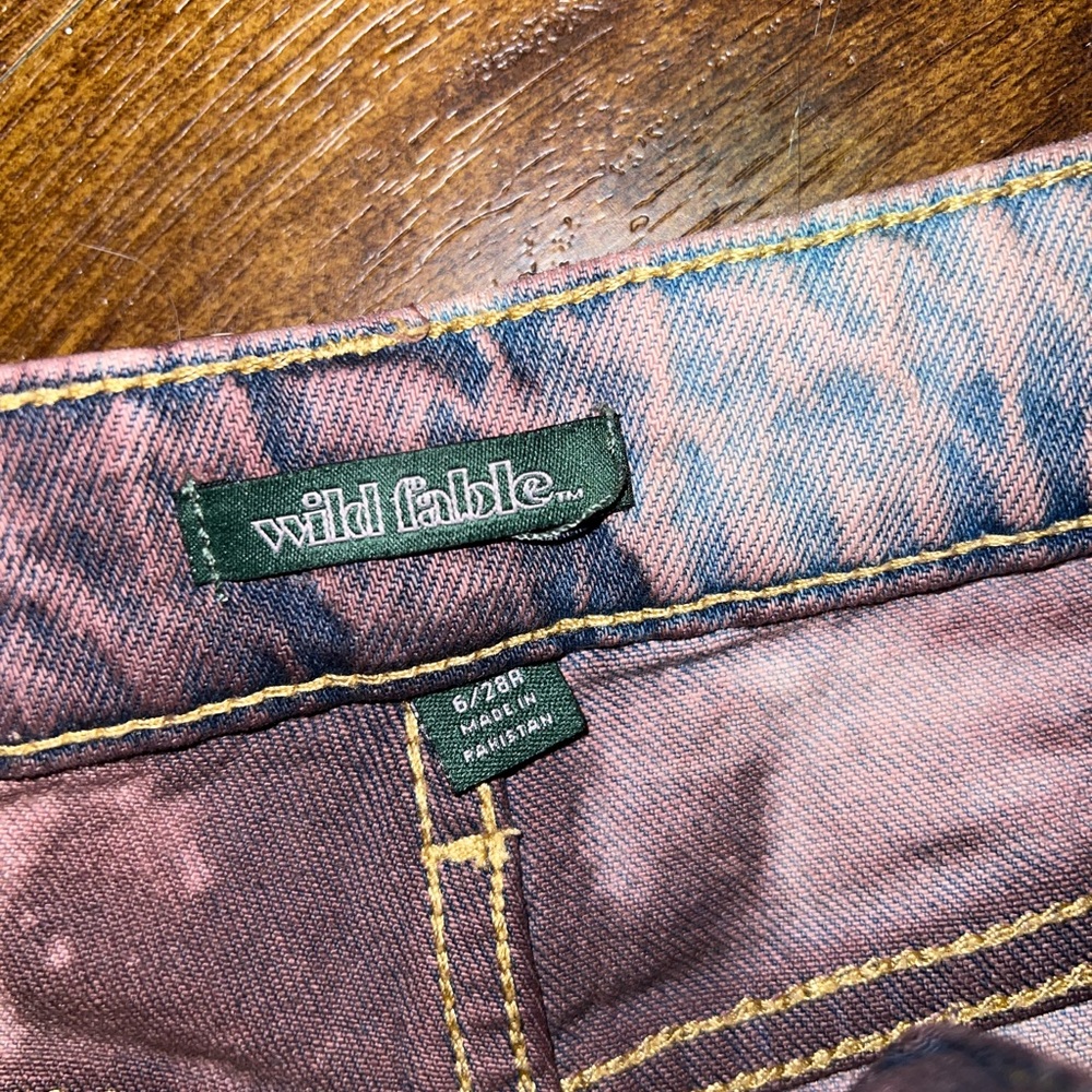 Wild Fable Baggy High Rise Wide Leg Acid Wash Grunge Ripped Jeans Size 6/28R - Picture 8 of 10